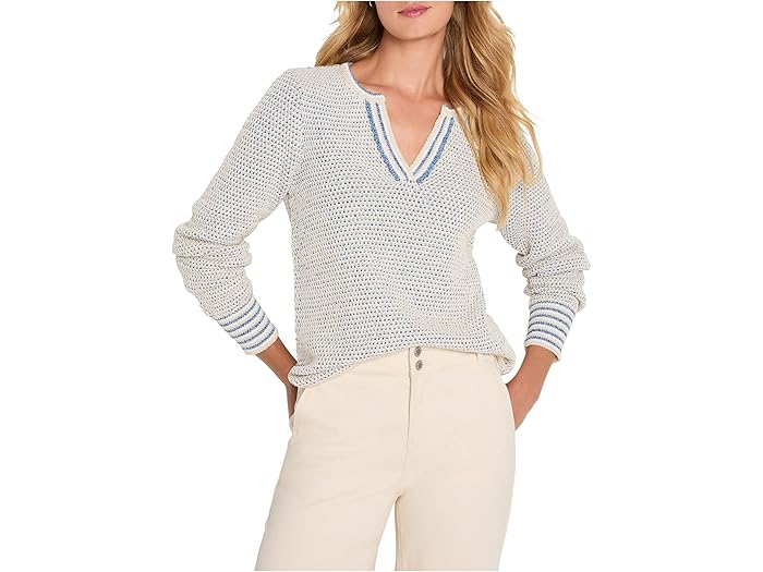 (取寄) ニックゾー レディース タック テクスチャー スプリット ネック セーター NIC+ZOE women Tuck Texture Split Neck Sweater Blue Multi 34,886円