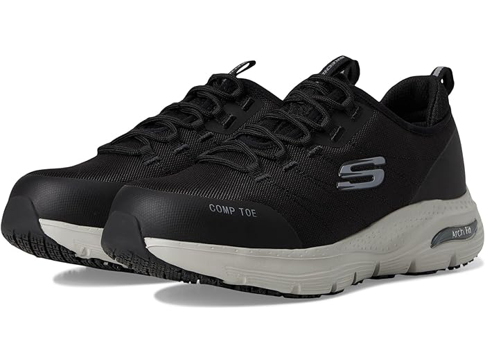 (取寄) スケッチャーズ ワーク レディース アーチ フィット SR コンポジット トゥ SKECHERS Work women Arch Fit SR Composite Toe Black/Gray