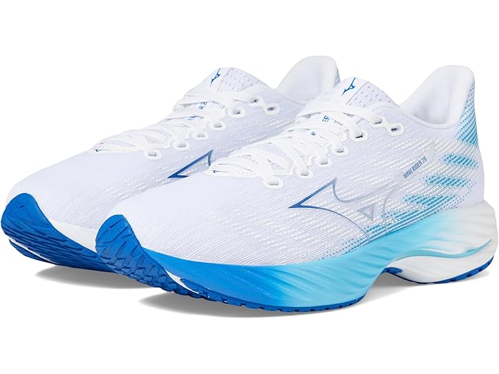 (取寄) ミズノ レディース ウェーブ ライダー 28 Mizuno women Wave Rider 28 White/Mugen Blue