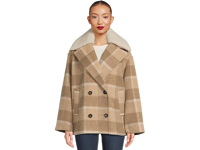 (取寄) リーバイス レディース ウール ブレンド ピーコート Levi's women Wool Blend Peacoat Camel Combo