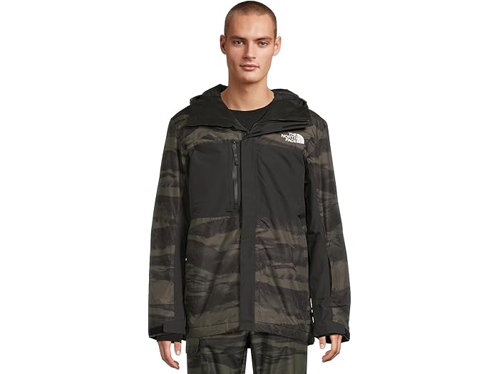 (取寄) ノースフェイス メンズ フリーダム インサレーテッド ジャケット プリント The North Face men Freedom Insulated Jacket Print New Taupe Green Edge Of Light Print/Tnf Black