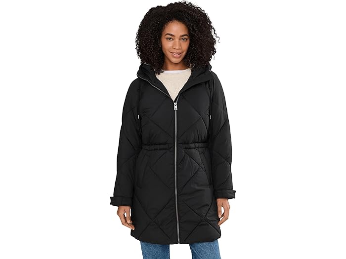 (取寄) リーバイス レディース キルテッド ロング パーカー ジャケット Levi's women Quilted Long Parka Jacket Black