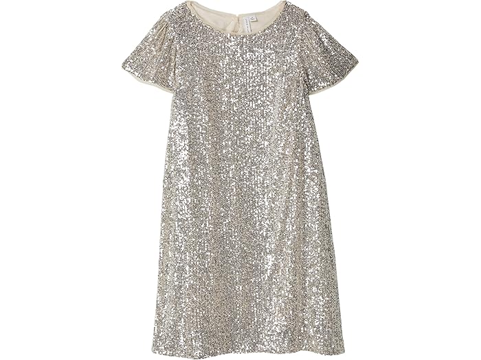 (取寄) ジャニー アンド ジャック ガールズ シークイン シフト ドレス (トドラー/リトル キッド/ビッグ キッド) Janie and Jack girls Sequin Shift Dress (Toddler/Little Kid/Big Kid) Silver