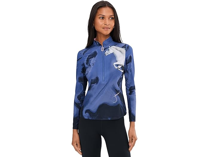 (取寄) ジェイミー サドック レディース スピリット プリント ロング スリーブ サンセンス 1/4 ジップ トップ Jamie Sadock women Spirit Print Long Sleeve Sunsense 1/4 Zip Top Slate Purple 24,818円