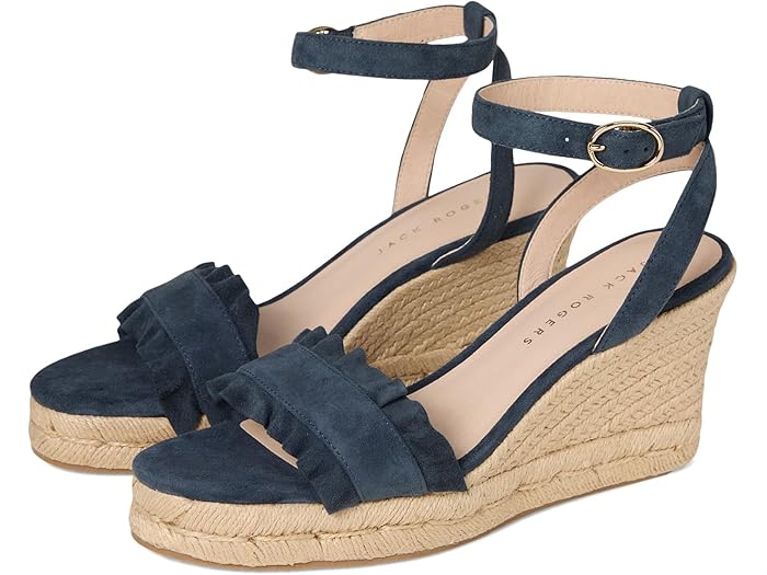 (取寄) ジャック ロジャース レディース ラッフル ウェッジ - スエード Jack Rogers women Rozette Ruffle Wedge - Suede Midnite 36,127円