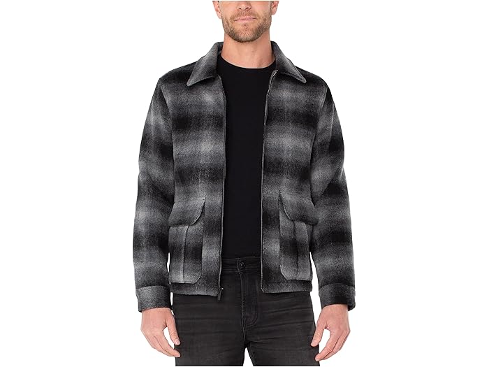 (取寄) リバプールロサンゼルス メンズ ロング スリーブ プレイド ジップ ジャケット Liverpool Los Angeles men Long Sleeve Plaid Zip Jacket Black Grey Multi