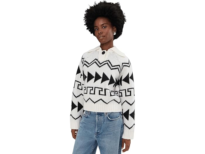 (取寄) サンクチュアリ レディース ビロウ ゼロ フェアアイル ポップオーバー Sanctuary women Below Zero Fairisle Popover Chalk And Black Fairisle