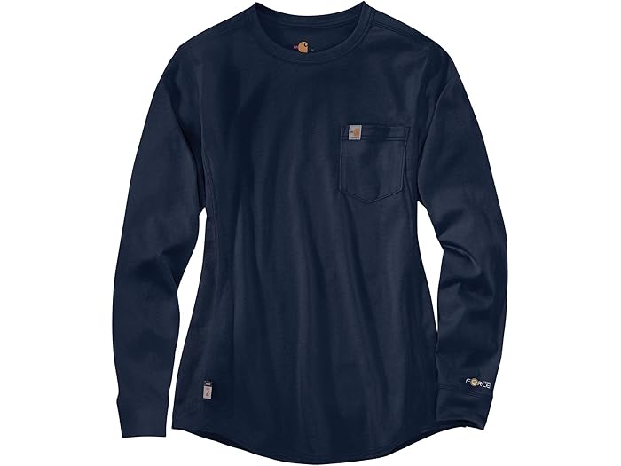 (取寄) カーハート レディース フレームレジスタント フォース コットン ロング スリーブ クルー Carhartt women Flame-Resistant Force Cotton Long Sleeve Crew Dark Navy