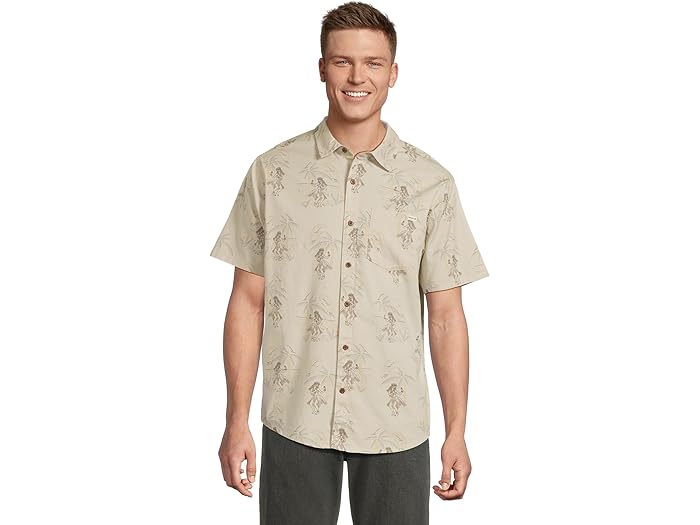 (取寄) ハーレー メンズ ワン アンド オンリー リードウ ストレッチ ショート スリーブ Hurley men One And Only Lido Stretch Short Sleeve Bone 2