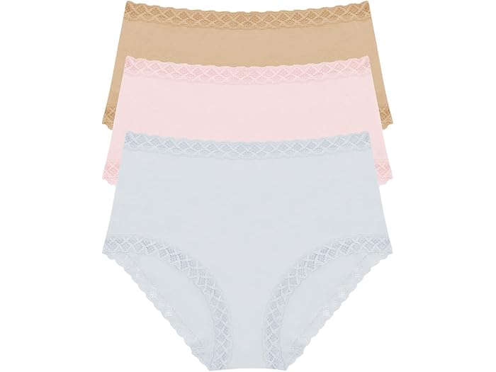 (取寄) ナトリ レディース ブリス フル ブリーフ 3-パック Natori women Bliss Full Brief 3-Pack Quarry/Pink Sky/Cafe