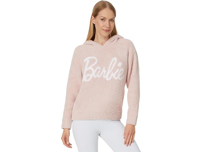 (取寄) ベアフットドリームス レディース コージシック バービー ブーディ Barefoot Dreams women CozyChic Barbie Hoodie Dusty Rose/White