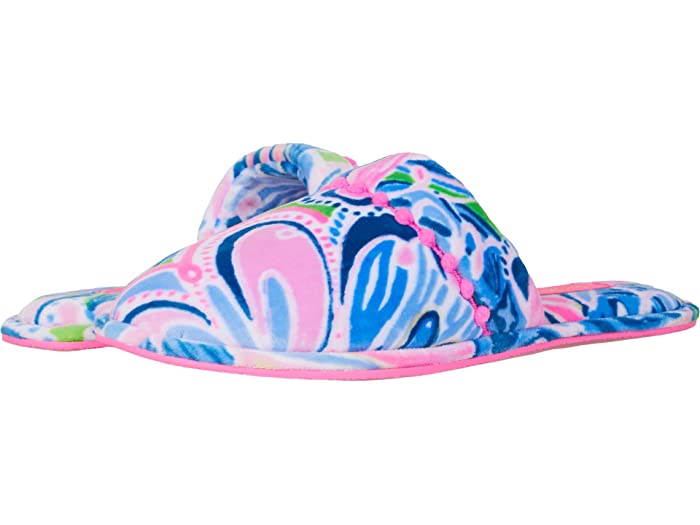 (取寄) リリー ピュリッツァー レディース クララ スリッパ Lilly Pulitzer women Clara Slipper Gecko Green Tiger Sunrise