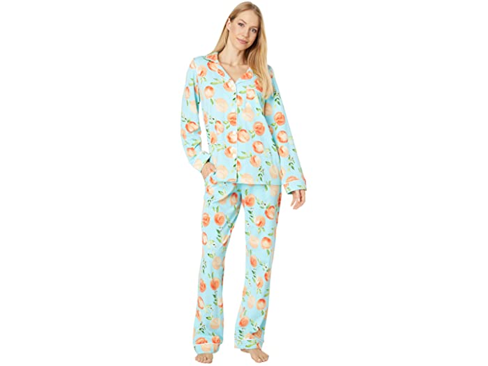 (取寄) ベッドヘッドパジャマ ロング スリーブ クラシック パジャマ セット BedHead Pajamas Long Sleeve Classic Pajama Set Peach Blossom