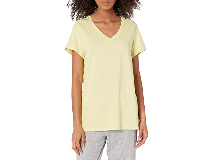 (取寄) ヒュー ウィメンズ ショート スリーブ Vネック スリープ ティー HUE Womens Short Sleeve V-Neck Sleep Tee Fennel