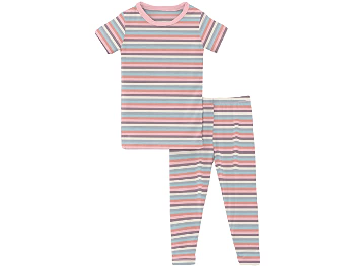 2685円 2021人気No.1の 取寄 キッキー パンツ キッズ ガールズ ショート スリーブ パジャマ セット トドラー リトル Kickee  Pants Kids girls Short Sleeve Pajama Set Toddler Little Spring Bloom Stripe