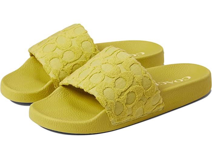(取寄) コーチ メンズ テリー クロス スライド COACH men Terry Cloth Slide Key Lime