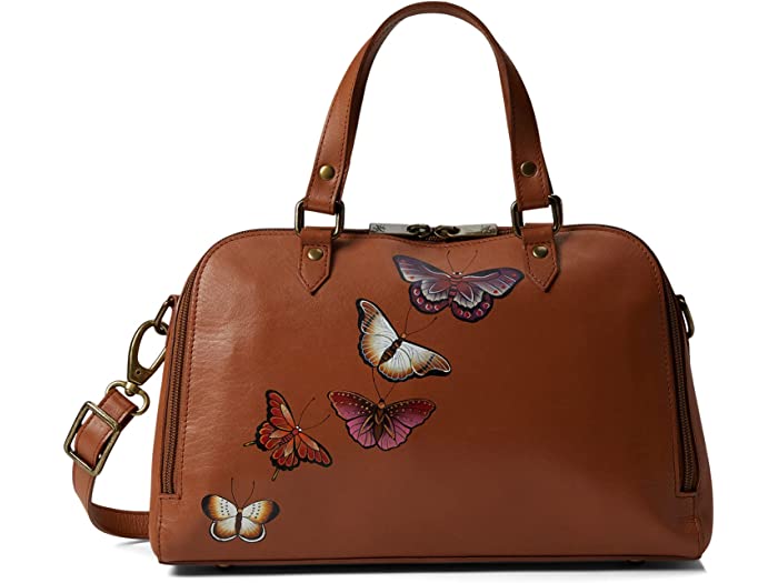 (取寄) アヌシュカ レディース ワイド オーガナザー サッチェル 695 Anuschka women Wide Organizer Satchel 695 Butterfly Honey