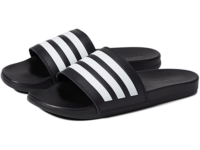 (取寄) アディダス アディレッタ コンフォート スライド adidas Adilette Comfort Slides Black White Black 3
