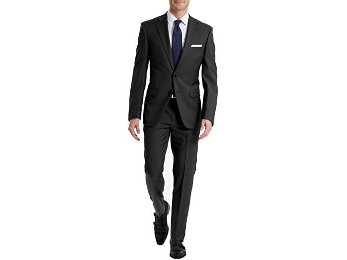 (取寄) カルバンクライン メンズ メンズ スリム フィット ドレス パンツ Calvin Klein men Mens Slim Fit Dress Pant Solid Charcoal