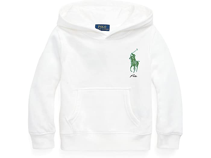 (取寄) ラルフローレン キッズ ボーイズ ビッグ ポニー フリース フーディ (トドラー) Polo Ralph Lauren Kids boys Big Pony Fleece Hoodie (Toddler) White