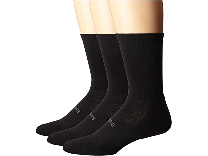 取寄 フィーチャーズ ハイ パフォーマンス クッション クルー 3ペア パック Feetures High Performance Cushion  Crew 3-Pair Pack Black 新しいブランド