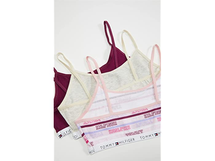 捧呈 取寄 トミーヒルフィガー キッズ ガールズ トミー ストライプ ブラ 3パック リトル ビッグ Tommy Hilfiger Kids  girls Stripe Bra 3-Pack Little Big Coral Blush premium-homebuyers.com