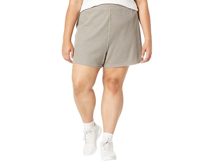 (取寄) リーボック レディース プラス サイズ クラシックス ナチュラル ダイ ワッフル ショーツ Reebok women Plus Size Classics Natural Dye Waffle Shorts Boulder Grey