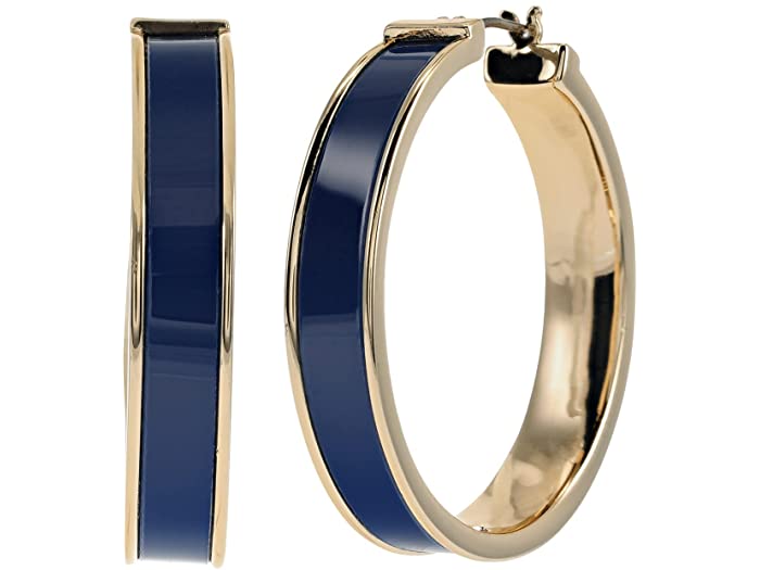 (取寄) ローレン ラルフローレン レディース 42 ミリ LRL カラー フープ イヤリングス LAUREN Ralph Lauren women 42 mm LRL Color Hoop Earrings Gold Blue Green