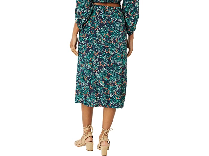 楽ギフ_包装】 取寄 ロスト ワンダー レディース グッドナイト ガーデン ミディ スカート Lost Wander women Goodnight  Garden Midi Skirt Navy Floral pacific.com.co