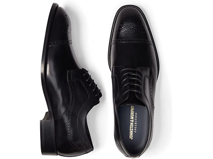 (取寄) ジョンストン&マーフィー コレクション メンズ エルスワース キャップ トゥ Johnston & Murphy Collection men Ellsworth Cap Toe Black