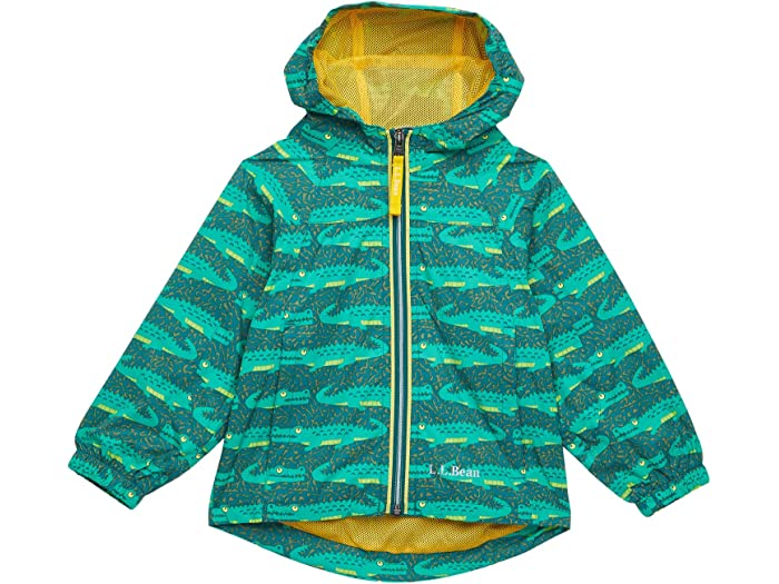 (取寄) エルエルビーン キッズ ディスカバリー レイン ジャケット プリント (トドラー) L.L.Bean kids Discovery Rain Jacket Print (Toddler) Darkest Green Gator