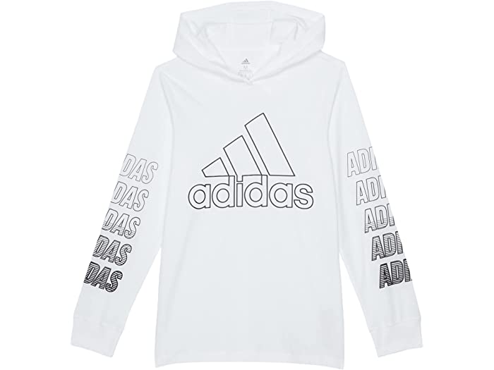取寄 アディダス キッズ ボーイズ Adidas Kids Boys Fast Hooded Long Sleeve Tee Big White 新春 福袋21