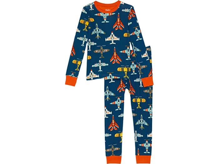 (取寄) ハットレイ キッズ ボーイズ Hatley Kids boys Flying Aircrafts Organic Cotton PJ Set (Toddler Little Kids Big Kids) Blue