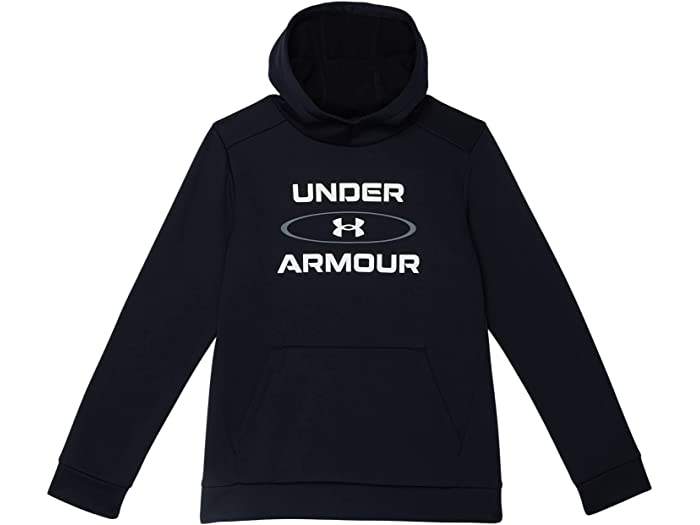 (取寄) アンダーアーマー キッズ ボーイズ Under Armour Kids boys Fleece Hoodie (Big Kids) Black Pitch Gray