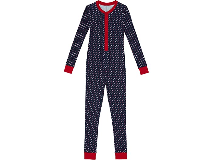 取寄 エルエルビーン キッズ L.L.Bean kids Organic Cotton Fitted One-Piece Big Kids  Classic Navy Birds Eye 売れ筋新商品