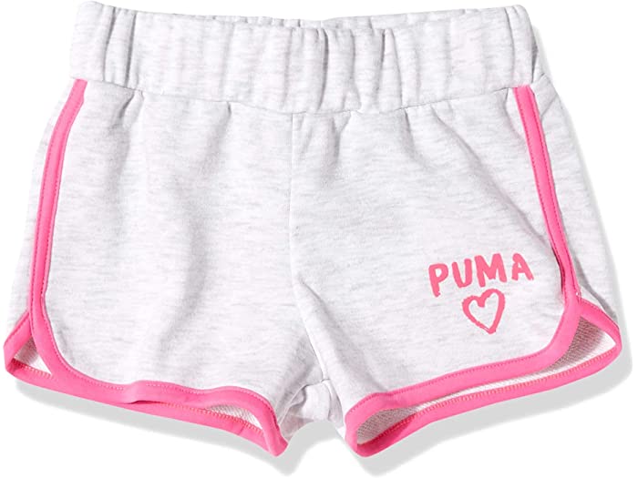 (取寄) プーマ ガールズ PUMA girls Girls French Terry Shorts White Heather
