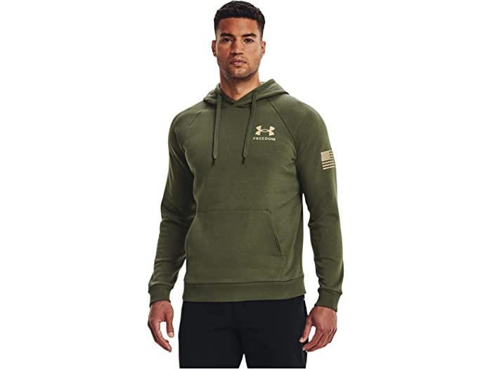 (取寄) アンダーアーマー メンズ Under Armour men New Freedom Flag Hoodie Marine OD Green Desert Sand