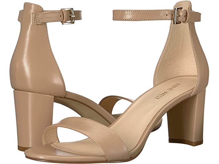 (取寄) ナインウエスト レディース プルース ブロック ヒール サンダル Nine West women Pruce Block Heel Sandal Natural Staci Leather