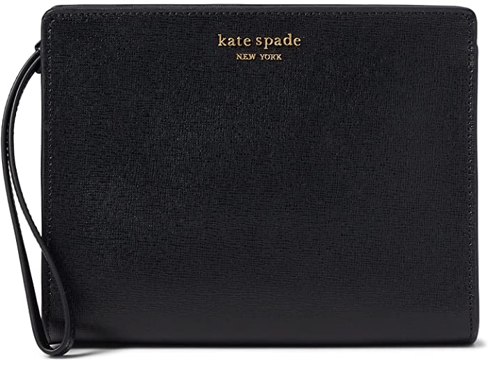 取寄 ケイトスペード Kate Spade New York Morgan Saffiano Leather Wristlet Black  【タイムセール！】