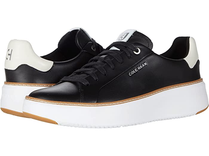 (取寄) コールハーン レディース グランドプロ トップスピン スニーカー Cole Haan women GrandPro TopSpin Sneaker Black/White Leather