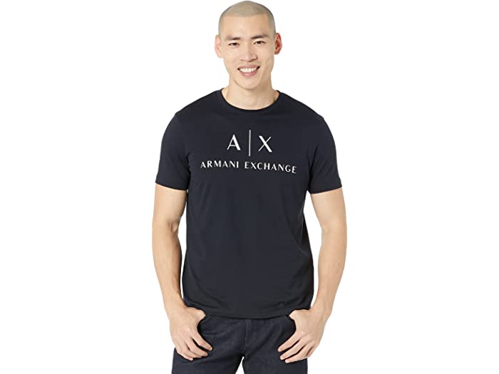 取寄 アルマーニエクスチェンジ Armani Exchange Logo Navy Printed Tee Men メンズ 品数豊富 メンズ