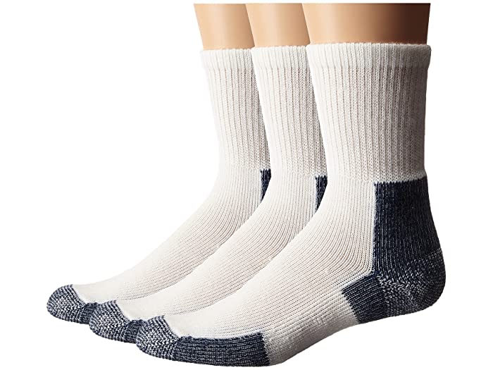 (取寄) ソロ ランニング クルー 3ペア パック Thorlos Running Crew 3-Pair Pack White Navy