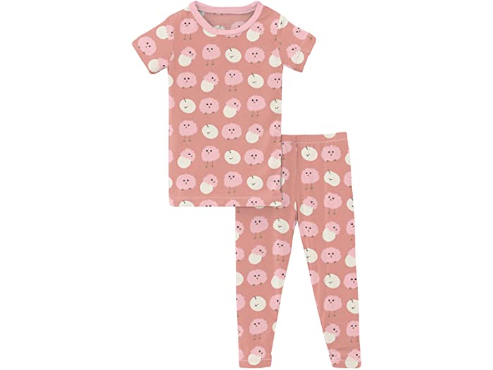 (取寄) キッキー パンツ キッズ ガールズ ショート スリーブ パジャマ セット (ビッグ キッズ) Kickee Pants Kids girls Short Sleeve Pajama Set (Big Kids) Blush Peep Peeps