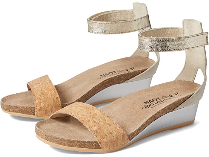 (取寄) ナオト レディース ピクシー Naot women Pixie Cork Leather/Soft Ivory Leather/Radiant Gold Leather