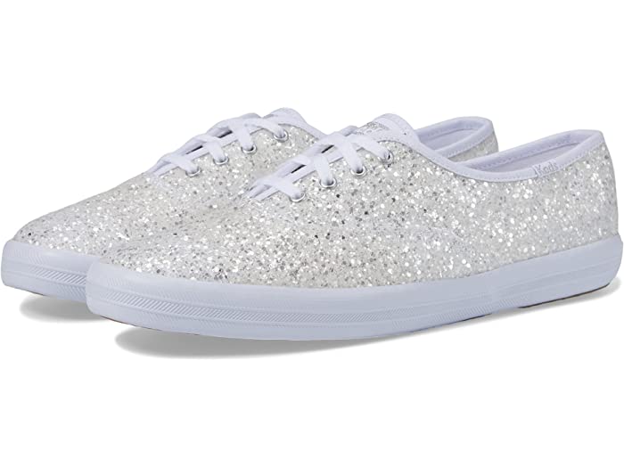 (取寄) ケッズ スニーカー レディース チャンピオン グリッター セル Keds women Champion Glitter Cel White
