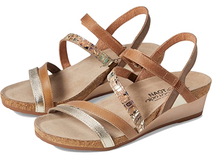 (取寄) ナオト レディース ヒーロー Naot women Hero Radiant Gold/Golden Floral/Arizona Tan Leather