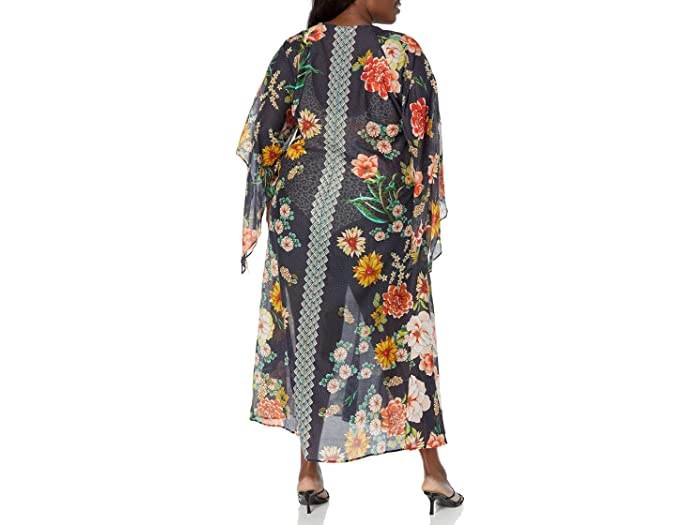 取寄) ジョニー ワズ Was ドレス Dress レディース women フローラル Plus プラス Johnny Floral Border  サイズ Johnny ボーダー Was ロング Size Long Multi 水着