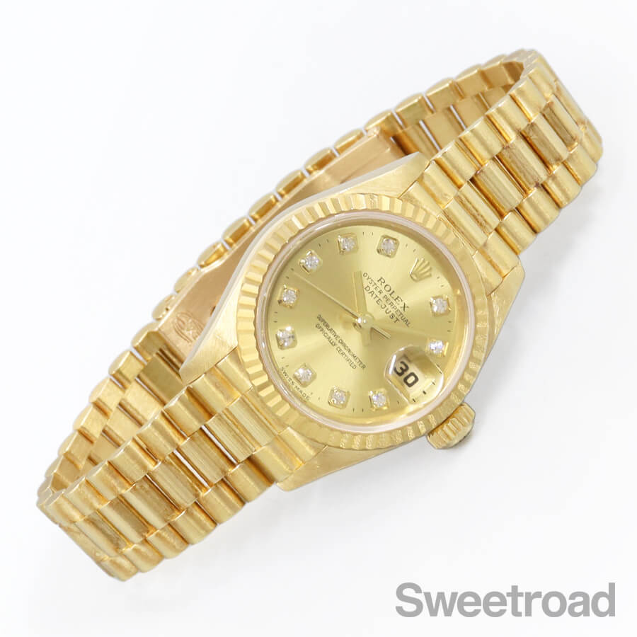 ロレックス レディースデイトジャスト 79178G 18K金無垢コマ