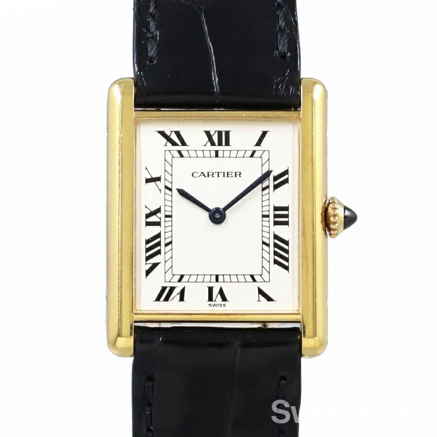 【新品】Delugs カルティエタンクLMサイズ用ウォッチストラップセット SaffianoNavyCartier-