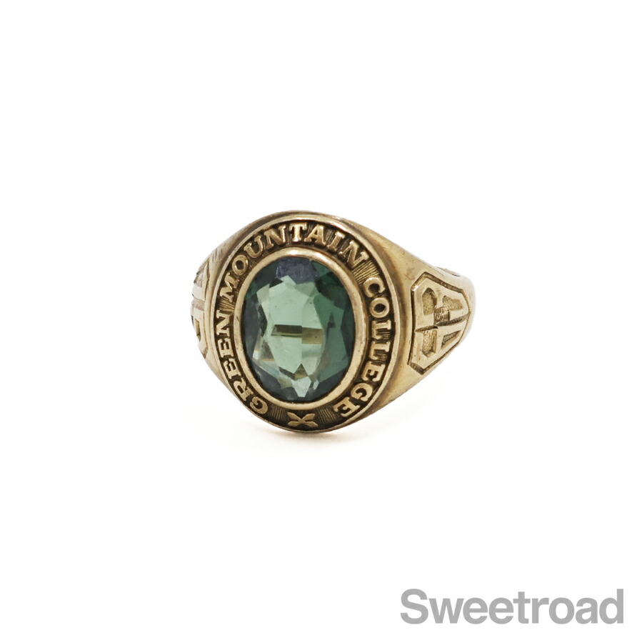 カレッジリング 10KYG 14号 Green Mountain College 1963年製